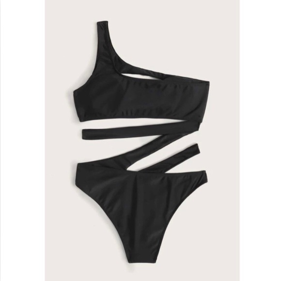 Sexy Black Cut Out Swimsuit - Picture 2 of 4